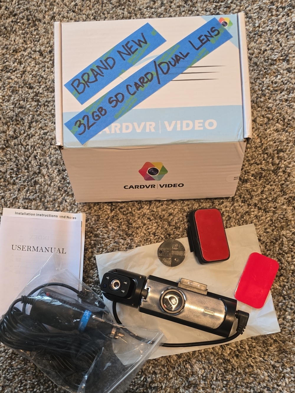 Dual-Lens Dash Camera - Black/Silver